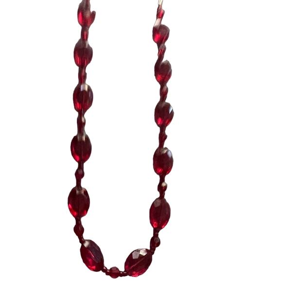 Silpada Ruby Red Beaded 925 Sterling Silver Necklace - Picture 1 of 9